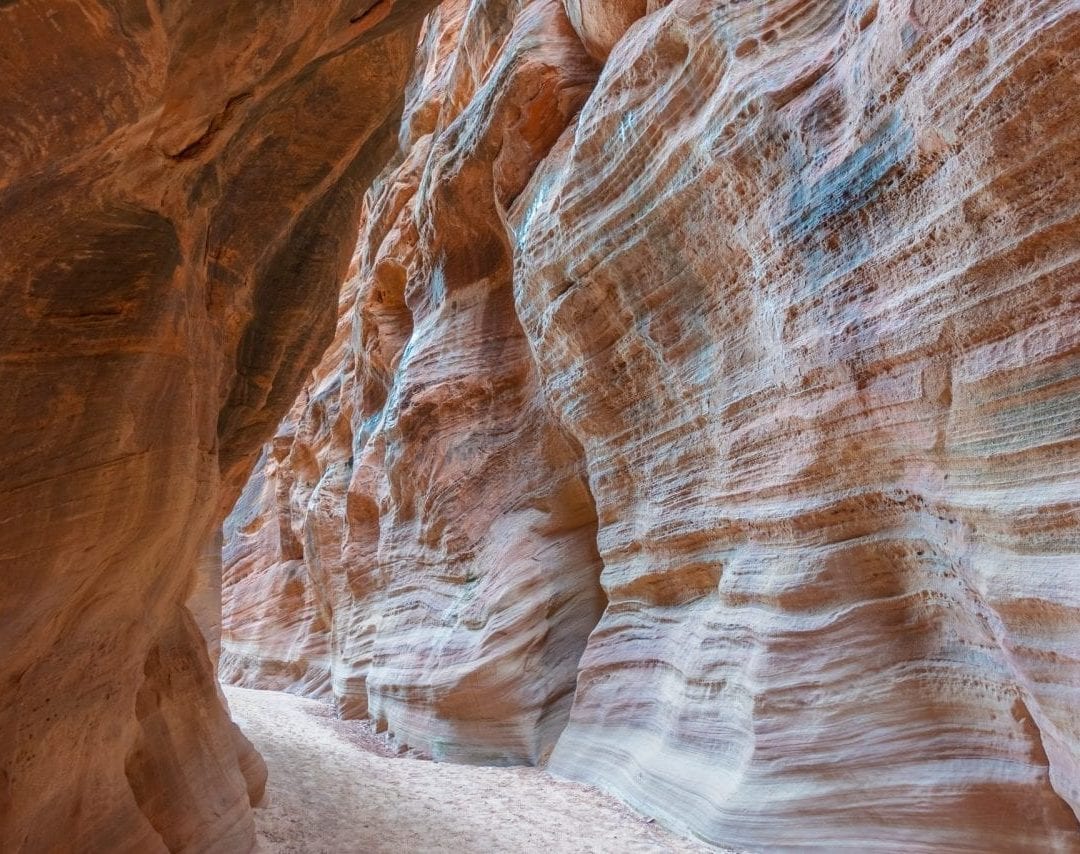 slot canyon carved by flash floods