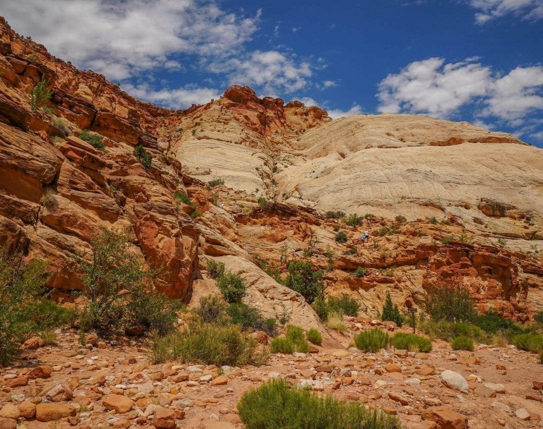 Red rock formations in Capitol Reef