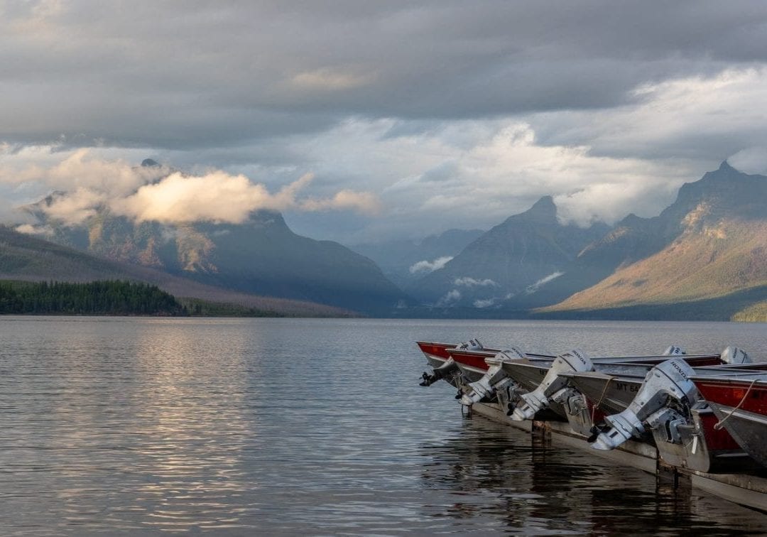 Lake McDonald boating, glacier national park