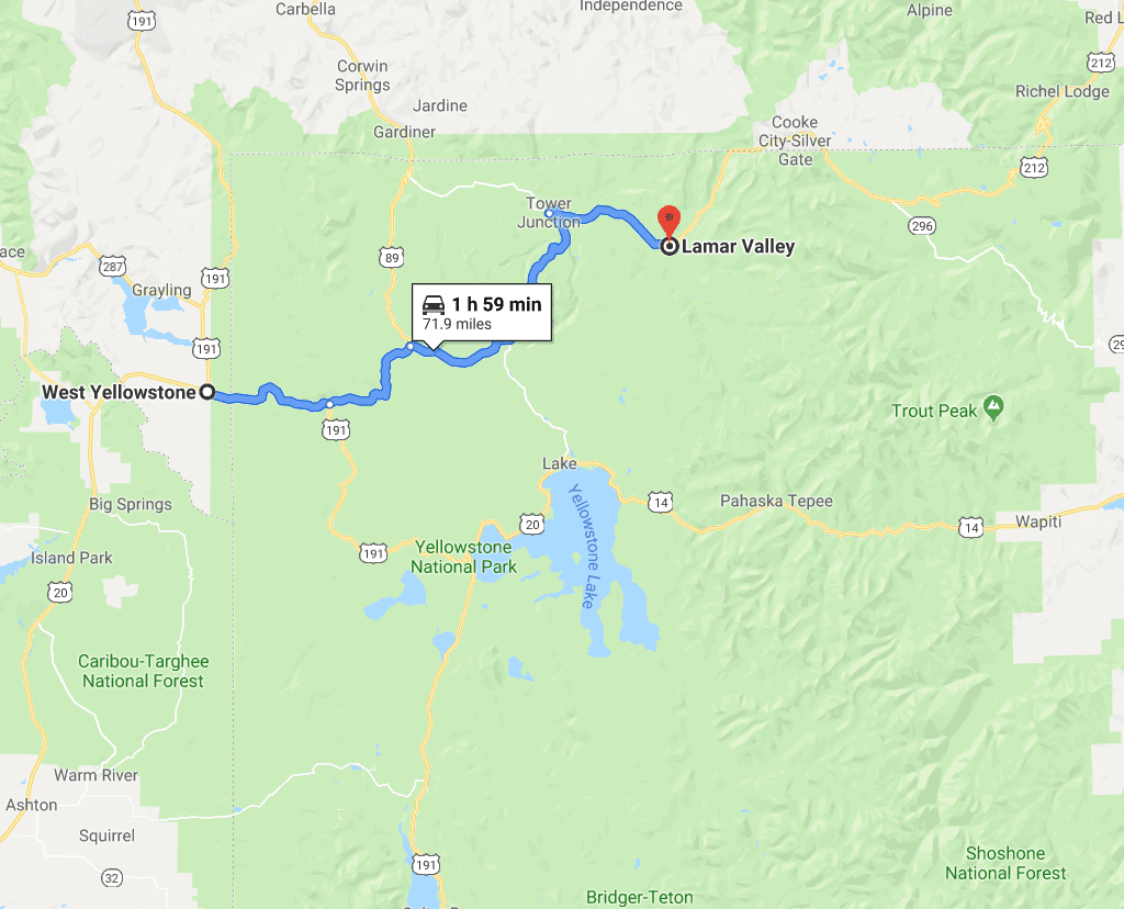 Lamar Valley Route